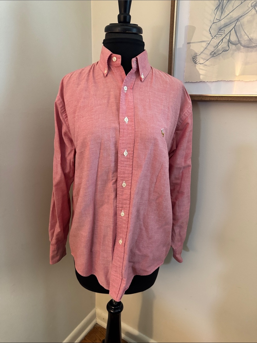Ralph Lauren | Women's vintage Red Chambray long sleeve button up-size 4